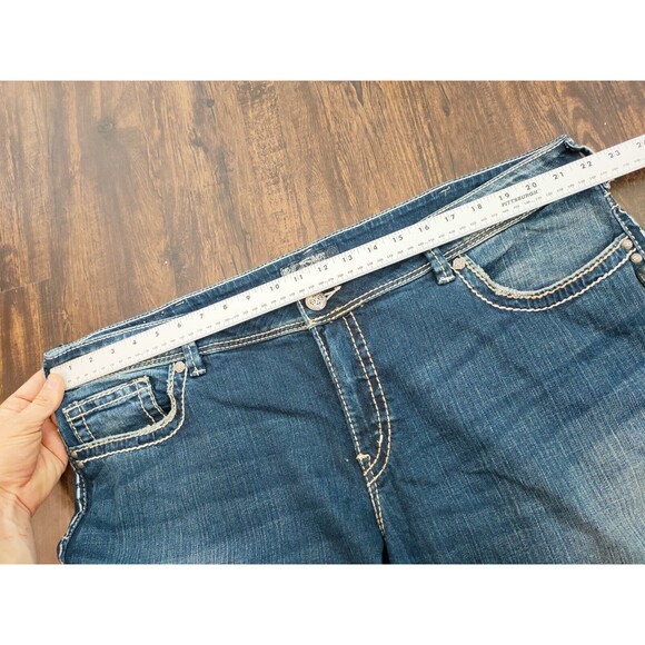 Silver Suki Womens Mid Capri Denim Blue Jeans Sz22/L32 Western Glove Works 44x32 - Picture 4 of 10